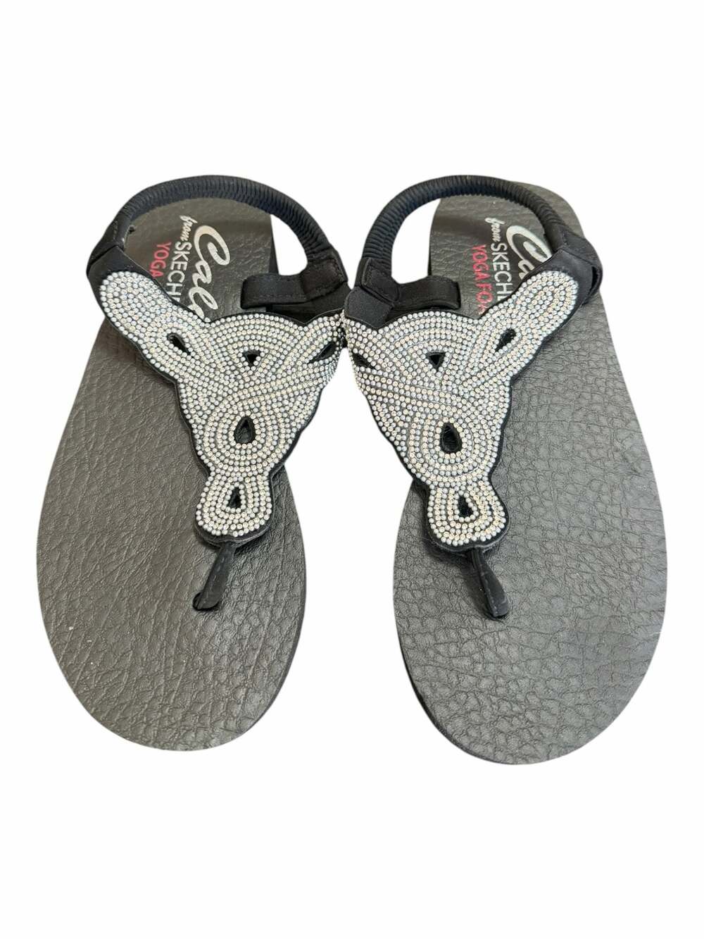 Skechers Cali Meditation Rock Crown Rhinestone Sandals Women's Size 7